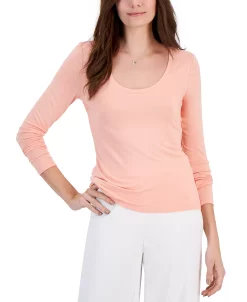 INC International Concepts Women's Scoop-Neck Top, Created For Macy's 15 INC International Concepts Women's Scoop-Neck Top, Created For Macy's -Anne Klein Sales Store 23059626 fpx