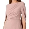 Adrianna Papell Women's Boat-Neck Cape-Sleeve Blouse