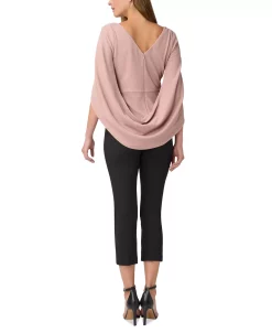 Adrianna Papell Women's Boat-Neck Cape-Sleeve Blouse -Anne Klein Sales Store 23089406 fpx