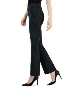 Anne Klein Women's Compression Printed High-Rise Bootcut Pull-On Pants -Anne Klein Sales Store 23098572 fpx