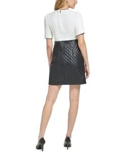 Karl Lagerfeld Paris Women's Mixed-Media Sheath Dress 6 Karl Lagerfeld Paris Women's Mixed-Media Sheath Dress -Anne Klein Sales Store 23100624 fpx