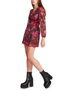 Steve Madden Diana Floral Chiffon Mini Dress -Anne Klein Sales Store 23101546 fpx