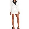 Steve Madden Lana Contrast Collar Tuxedo Dress