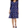 Kasper Women's Maura Printed Surplice-Neck Dress
