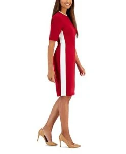 Kasper Women's Ellen Crewneck Side-Stripe Shift Dress -Anne Klein Sales Store 23109860 fpx