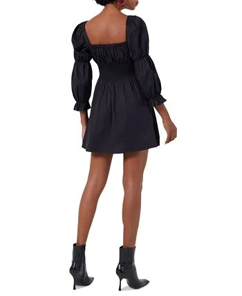 French Connection Women's Sindy Cotton Sateen Smocked Mini Dress 2 French Connection Women's Sindy Cotton Sateen Smocked Mini Dress - Image 2