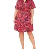 Vince Camuto Plus Size Floral Collared Wrap Dress