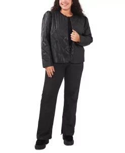 Vince Camuto Plus Size Quilted Faux-Leather Jacket 6 Vince Camuto Plus Size Quilted Faux-Leather Jacket -Anne Klein Sales Store 23112313 fpx