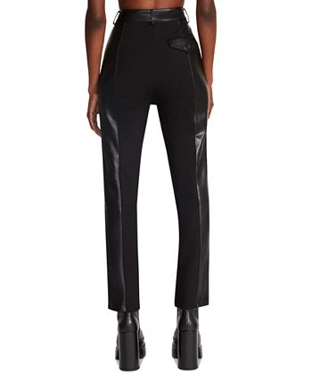 Steve Madden Women's Carson Mixed-Media Zipper-Trim Pants 2 Steve Madden Women's Carson Mixed-Media Zipper-Trim Pants - Image 2