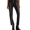 Steve Madden Women's Carson Mixed-Media Zipper-Trim Pants