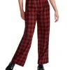 Steve Madden Women's Isabella Plaid Wide-Leg Pants