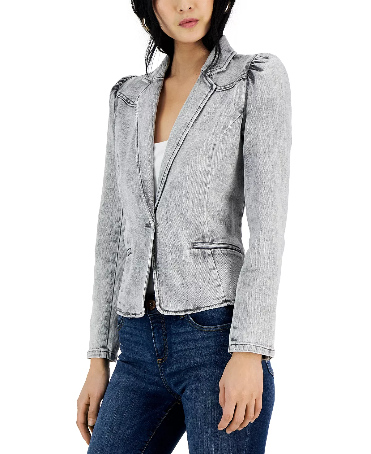 INC International Concepts Women's Puff-Sleeve Blazer, Created For Macy's 8 INC International Concepts Women's Puff-Sleeve Blazer, Created For Macy's - Image 8