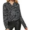 DKNY Jeans Women's Star-Print Button-Front High-Low Top
