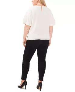 Vince Camuto Plus Size Puff-Sleeve Crewneck Top 8 Vince Camuto Plus Size Puff-Sleeve Crewneck Top -Anne Klein Sales Store 23149438 fpx
