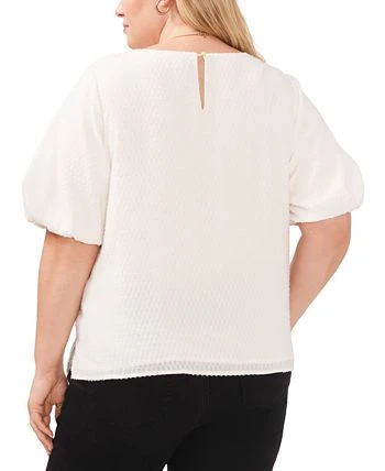 Vince Camuto Plus Size Puff-Sleeve Crewneck Top 2 Vince Camuto Plus Size Puff-Sleeve Crewneck Top - Image 2