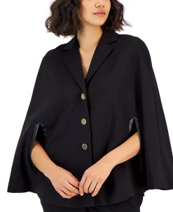Anne Klein Women's Notch-Collar Cape-Sleeve Jacket -Anne Klein Sales Store 23151159 fpx