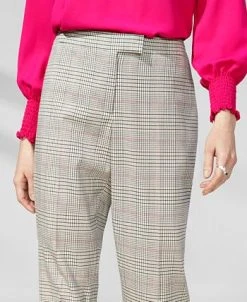 Anne Klein Women's Extended-Tab Straight-Leg Plaid Pants 7 Anne Klein Women's Extended-Tab Straight-Leg Plaid Pants -Anne Klein Sales Store 23151405 fpx