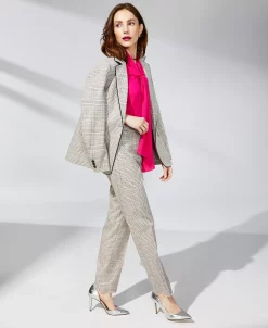 Anne Klein Women's Extended-Tab Straight-Leg Plaid Pants 8 Anne Klein Women's Extended-Tab Straight-Leg Plaid Pants -Anne Klein Sales Store 23151406 fpx