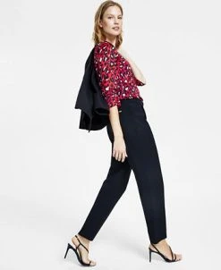 Anne Klein Women's Fly-Front High-Rise Pleated Pants -Anne Klein Sales Store 23151487 fpx