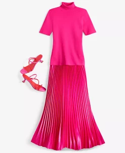 Anne Klein Women's Half-Sleeve Turtleneck Top -Anne Klein Sales Store 23158459 fpx