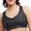 Champion Women's Soft Touch Faux-Leather Low-Impact Sports Bra