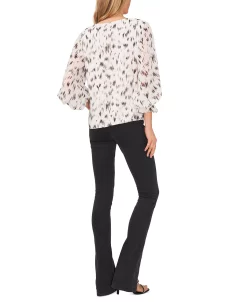 Vince Camuto Women's Printed Blouson-Sleeve Blouse -Anne Klein Sales Store 23186081 fpx