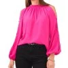 Vince Camuto Women's Cold-Shoulder Slit-Sleeve Top