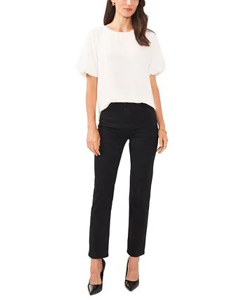 Vince Camuto Women's Textured Crewneck Puff-Sleeve Blouse 3 Vince Camuto Women's Textured Crewneck Puff-Sleeve Blouse - Image 3