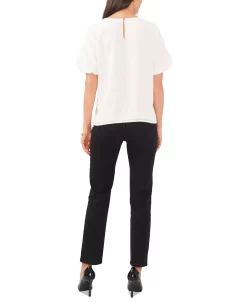 Vince Camuto Women's Textured Crewneck Puff-Sleeve Blouse 8 Vince Camuto Women's Textured Crewneck Puff-Sleeve Blouse -Anne Klein Sales Store 23186149 fpx