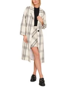 Vince Camuto Women's Plaid Single-Button Lapel Coat