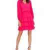 Vince Camuto Women's V-Neck Balloon-Sleeve Tiered Dress