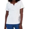 Karen Scott Hort Sleeve Henley Top, Created For Macy's