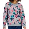 Karen Scott Women's Floral-Print Fleece Sweatshirt, Created For Macy's
