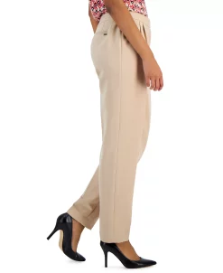 Anne Klein Women's Fly-Front High-Rise Pleated Pants -Anne Klein Sales Store 23206653 fpx