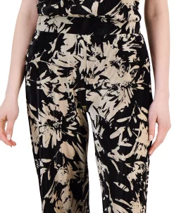 Alfani Women's Printed Pleated Bodre Pull-On Pants, Created For Macy's -Anne Klein Sales Store 23214365 fpx