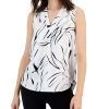 Alfani Women's Printed Satin Sleeveless V-Neck Top, Created For Macy's