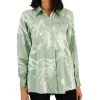 Alfani Women's Printed Pleated Satin Shirt, Created For Macy's
