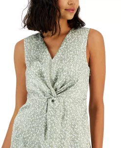 Alfani Women's Printed Twist-Front Top, Created For Macy's -Anne Klein Sales Store 23216485 fpx