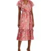 INC International Concepts Women's Paisley Flutter-Sleeve Midi Dress, Created For Macy's