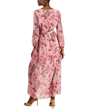 INC International Concepts Women's Printed Long-Sleeve Maxi Dress, Created For Macy's 2 INC International Concepts Women's Printed Long-Sleeve Maxi Dress, Created For Macy's - Image 2
