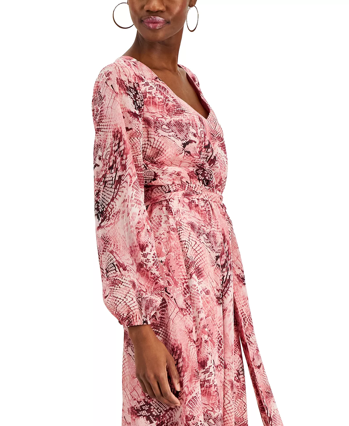 INC International Concepts Women's Printed Long-Sleeve Maxi Dress, Created For Macy's 4 INC International Concepts Women's Printed Long-Sleeve Maxi Dress, Created For Macy's - Image 4