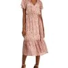 INC International Concepts Women's Paisley Flutter-Sleeve Midi Dress, Created For Macy's