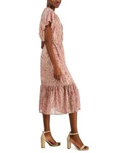 INC International Concepts Women's Paisley Flutter-Sleeve Midi Dress, Created For Macy's -Anne Klein Sales Store 23219833 fpx