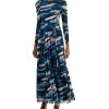 Anne Klein Women's Printed Puff-Sleeve Maxi Dress