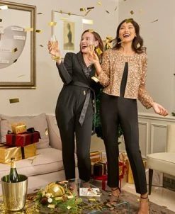 Adrianna Papell Women's Sequined Collarless Jacket -Anne Klein Sales Store 23220268 fpx