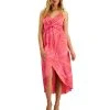 Bar III Women's Twist Detail Printed Faux Wrap Dress, Created For Macy's