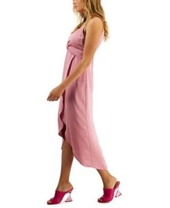 Bar III Women's Twist-Front Asymmetrical-Hem Midi Dress, Created For Macy's 7 Bar III Women's Twist-Front Asymmetrical-Hem Midi Dress, Created For Macy's -Anne Klein Sales Store 23220510 fpx