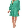 CeCe Sakura Delight Puff-Sleeve Dress