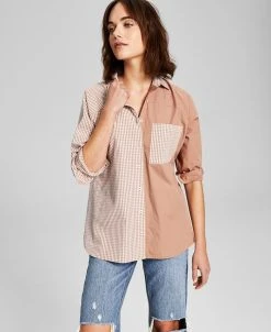 And Now This Women's Cotton Poplin Button-Up Shirt
