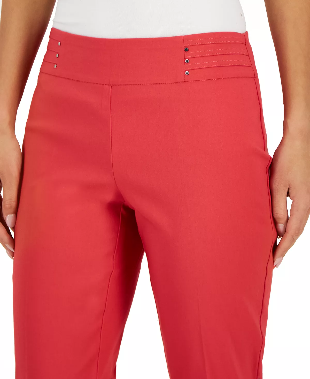 JM Collection Studded Pull-On Tummy Control Pants, Regular And Short Lengths, Created For Macy's 16 JM Collection Studded Pull-On Tummy Control Pants, Regular And Short Lengths, Created For Macy's - Image 16